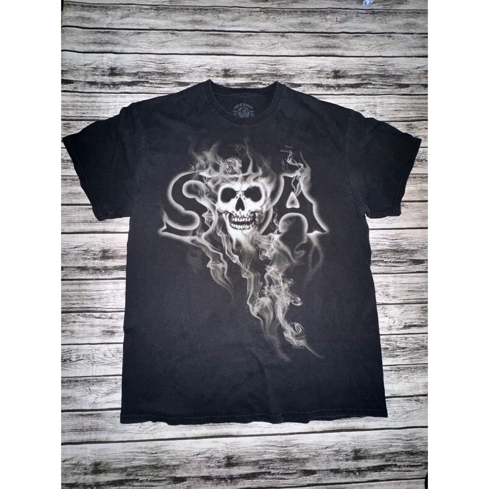 Vintage Sons of Anarchy SAMCRO T-Shirt  Black Skull Reaper Graphic‎ Large